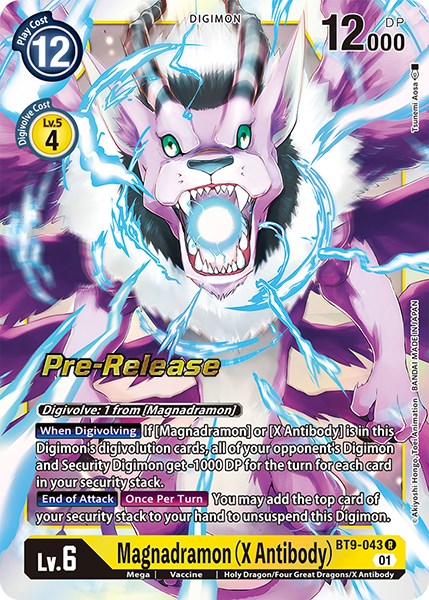 Magnadramon (anticuerpo X) [BT9-043] [promocionales de pre-lanzamiento X Record]