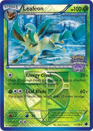 Leafeon (11/116) (Promo Championnat d'État) [Noir & Blanc : Glaciation Plasma]