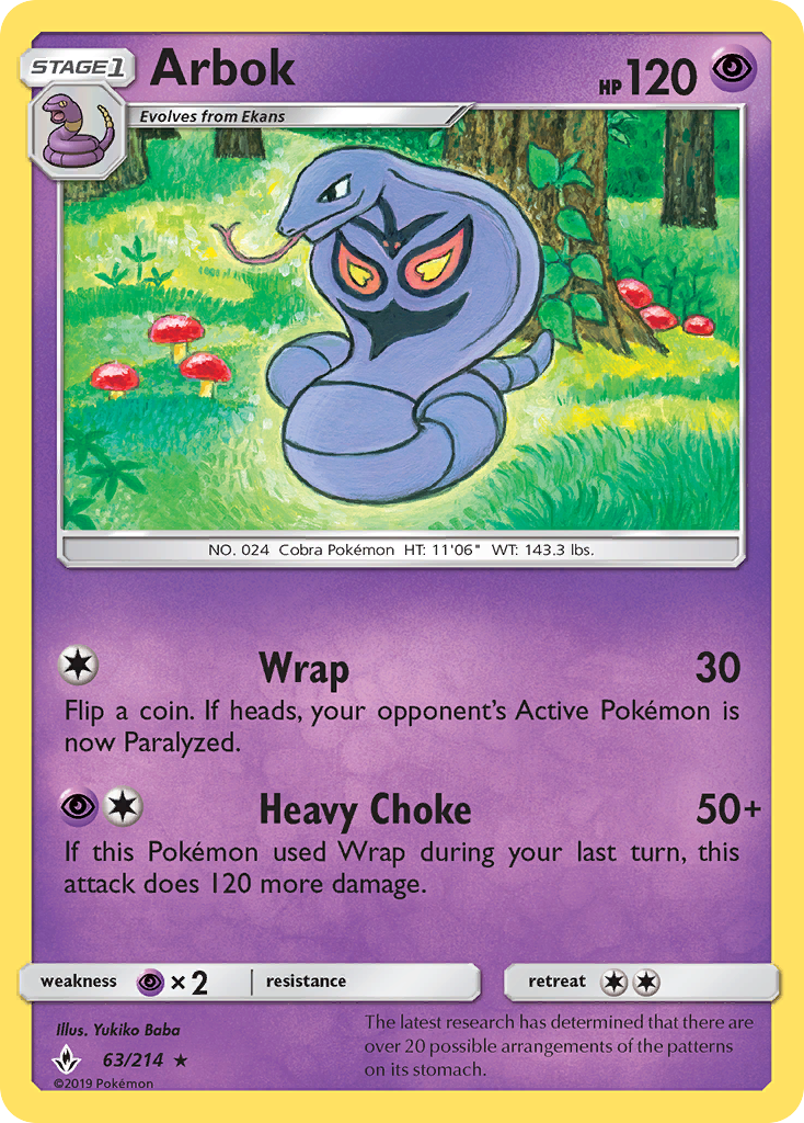 Arbok (63/214) [Sol y Luna-Vínculos Indestructibles]