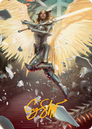 Carte d'illustration Archangel Elspeth (Signature estampillée or) [Série d'illustrations L'invasion des machines]
