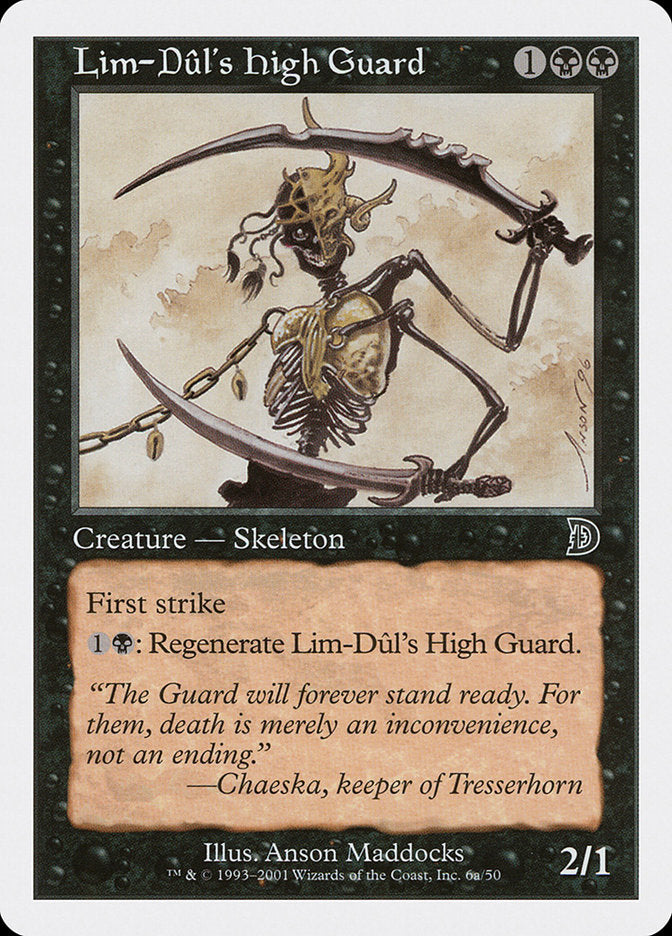 Garde d'honneur de Lim-Dûl (tenant une épée) [Deckmasters]