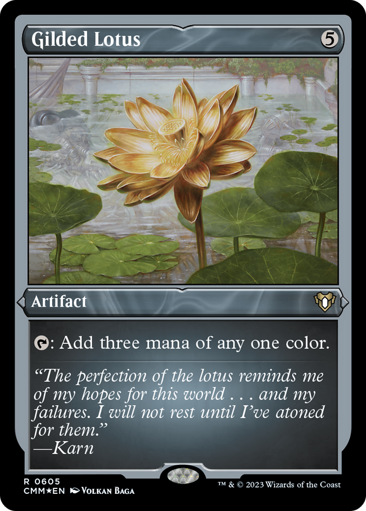 Lotus doré (gravure à l'acide) [Commander Masters]