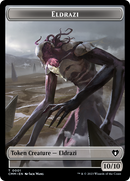 Jeton double face Eldrazi // Chevalier [Jetons Commander Masters]