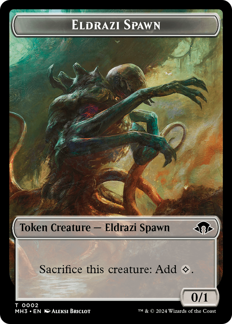 Engendrement Eldrazi // Fanatique de Rhonas Jeton recto-verso [Modern Horizons 3 Jetons]