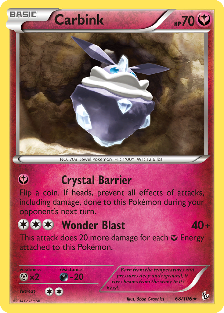 Carbink (68/106) (Exclusiva de Baraja Temática) [XY: Destello de Fuego]