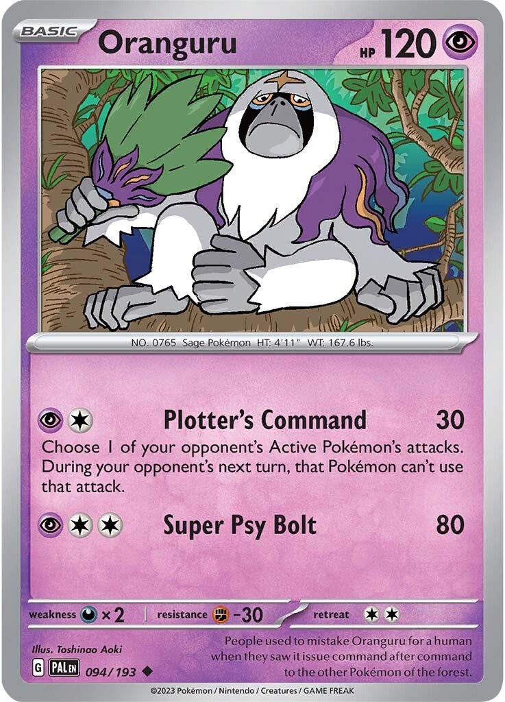 Oranguru (094/193) [Escarlata y Púrpura: Evolución en Paldea]