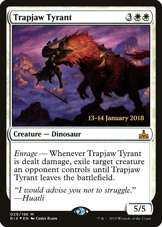 Tyran mâchoire-piège [Cartes promotionnelles d'avant-première de Rivaux d'Ixalan]