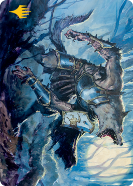 Carte artistique Brute de Rage-lunaire (Signature estampée or) [Série artistique Innistrad : Chasse de minuit]