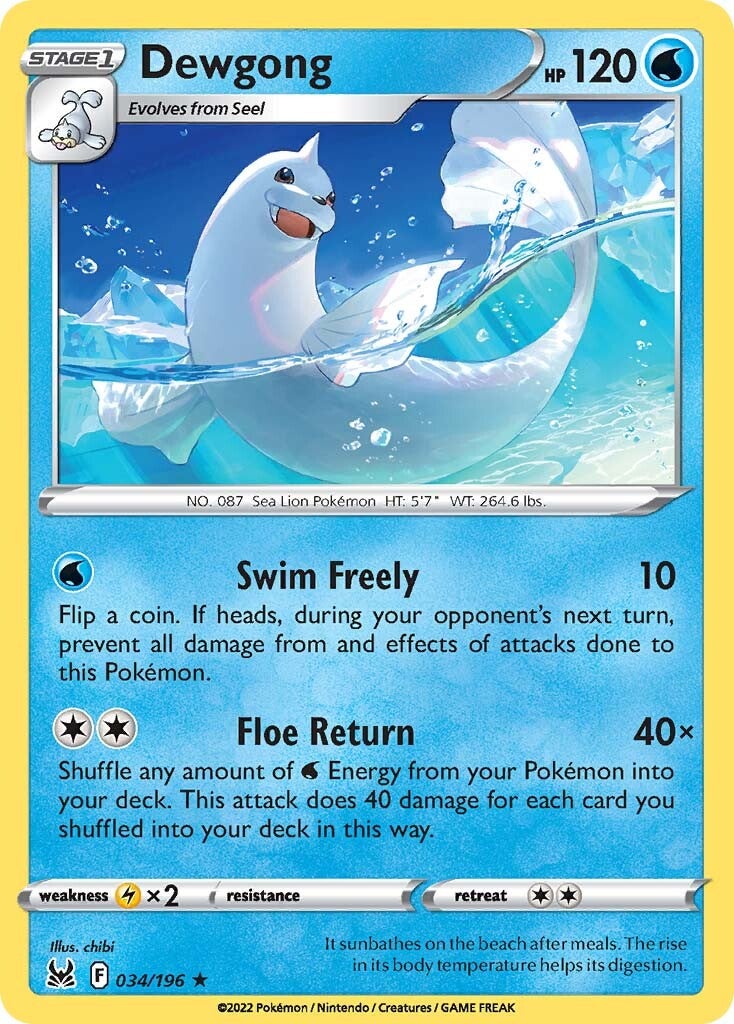 Dewgong (034/196) [Espada y Escudo: Origen Perdido]