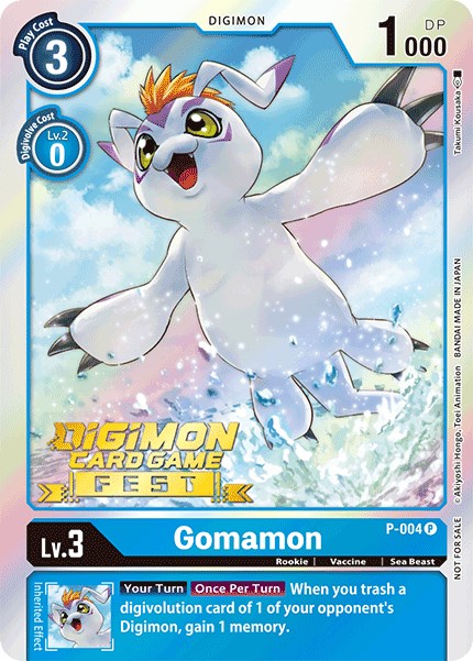 Gomamon [P-004] (Digimon Card Game Fest 2022) [Cartas promocionales]