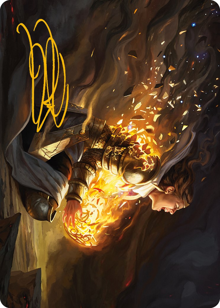 Carte illustrée Disparaître dans l'Éternité (Signature estampée or) [Phyrexia: All Will Be One Art Series]