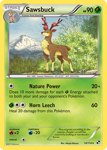 Sawsbuck (14/114) [Noir & Blanc : Set de Base]