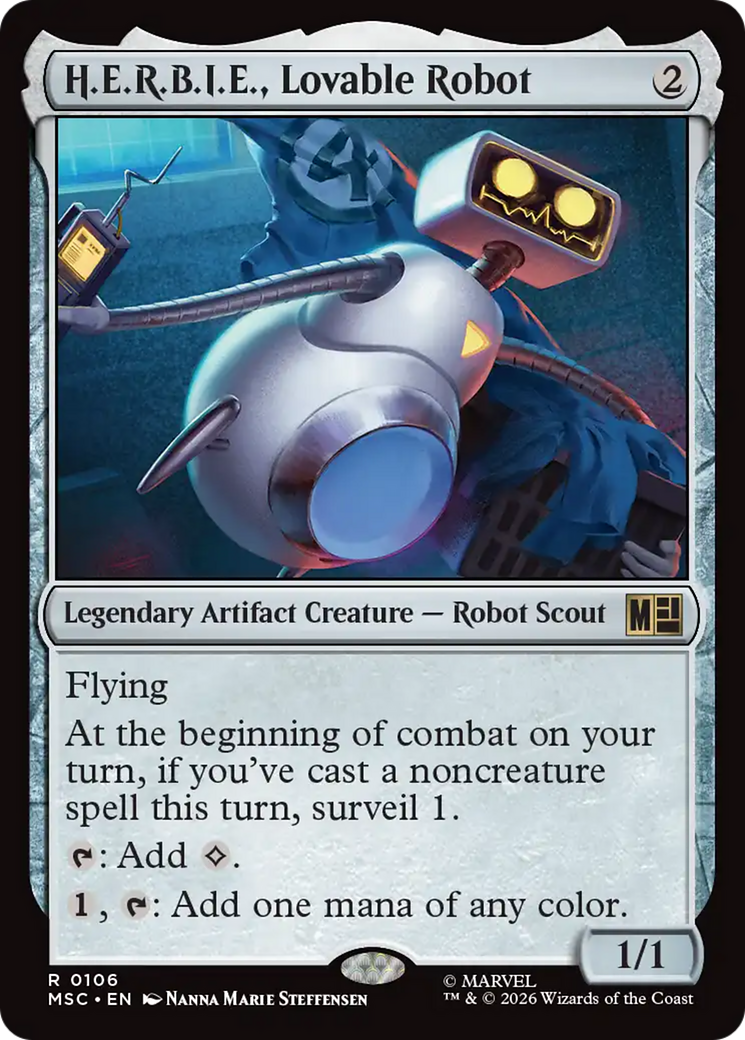 H.E.R.B.I.E., Robot Adorable (Surge Foil) [Commander de Marvel Superhéroes]