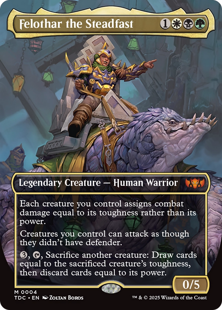 Felothar l'Inflexible (Sans bordure) [Tarkir : Commander Draconic]