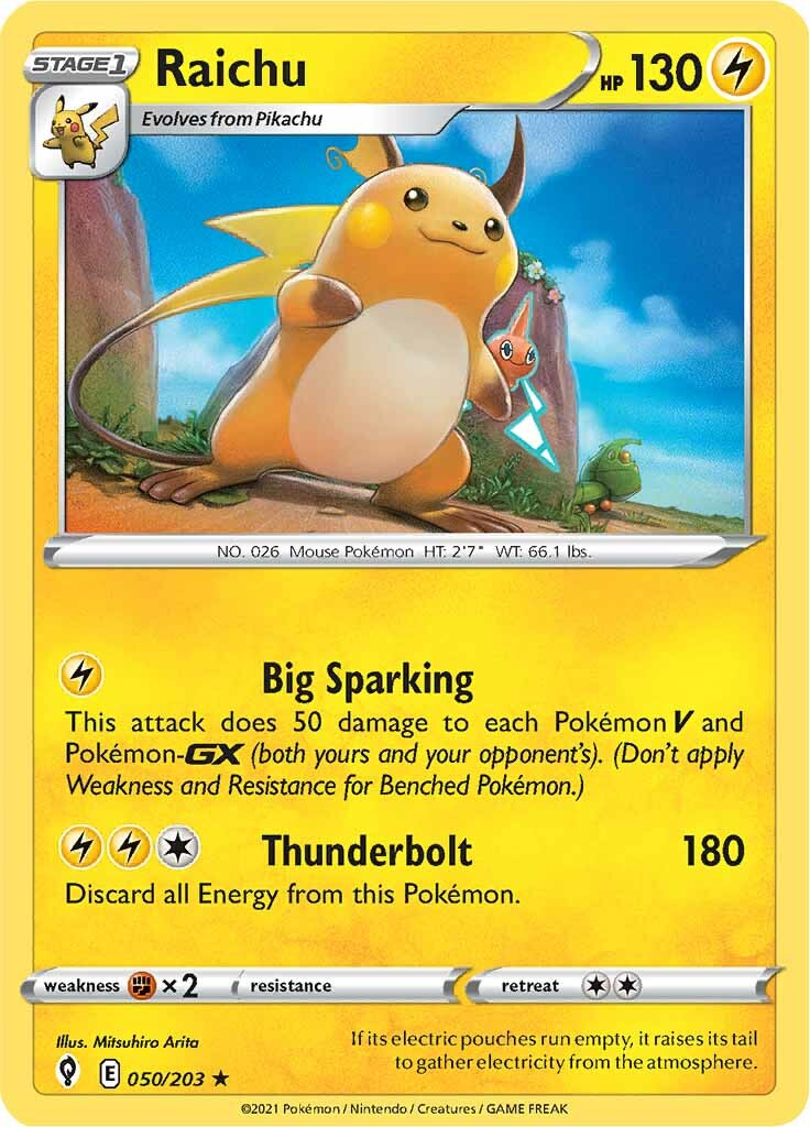 Raichu (050/203) [Épée et Bouclier : Ciel Évolutif]