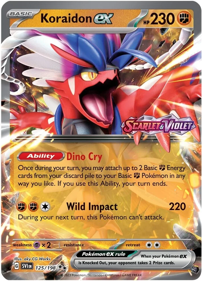 Koraidon ex (125/198) (Estampada) [Escarlata y Púrpura: Set Base]