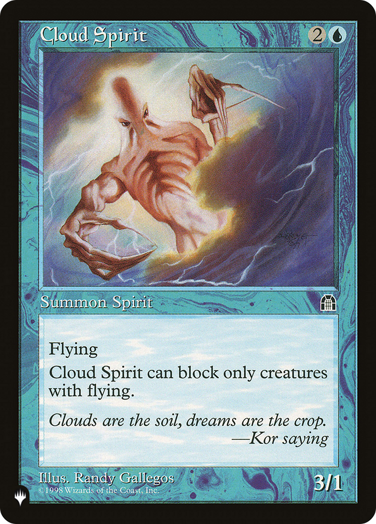 Esprit des nuages [La liste]