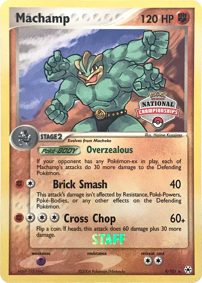 Machamp (9/101) (Promo de los Campeonatos Nacionales) (Staff) [EX: Leyendas Ocultas]
