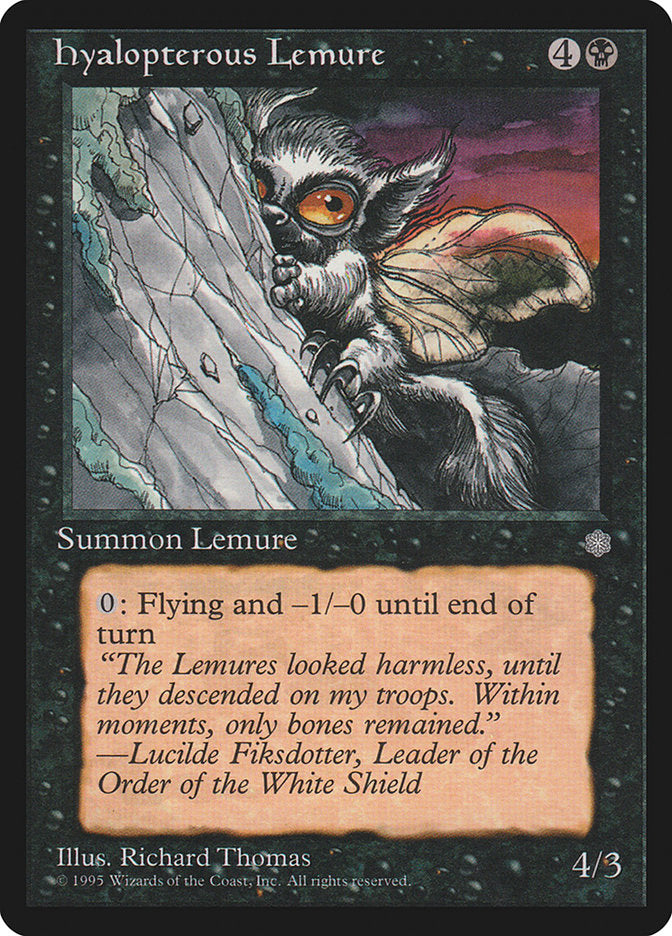 Lémure hyaloptère [Ère glaciaire]