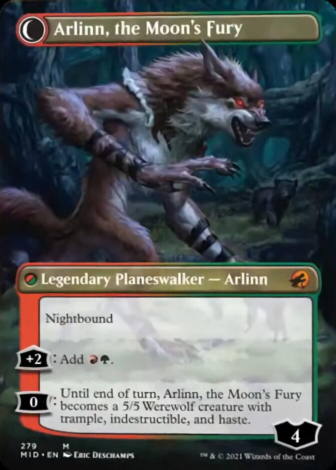 Arlinn, l'espoir de la meute // Arlinn, la fureur de la lune (Sans bordure) [Innistrad : Chasse de minuit]