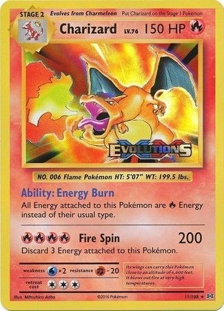 Dracaufeu (11/108) (Avant-première XY Évolutions) [XY : Promos Étoile Noire]