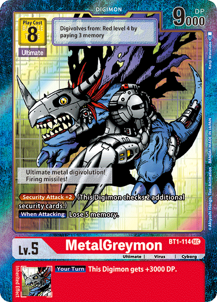 MetalGreymon [BT1-114] (Arte Alternativo) [Lanzamiento de la Edición Especial de Mejora Ver.1.0]