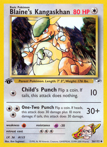 Kangaskhan de Blaine (36/132) [Héroes de Gimnasio 1ª Edición]
