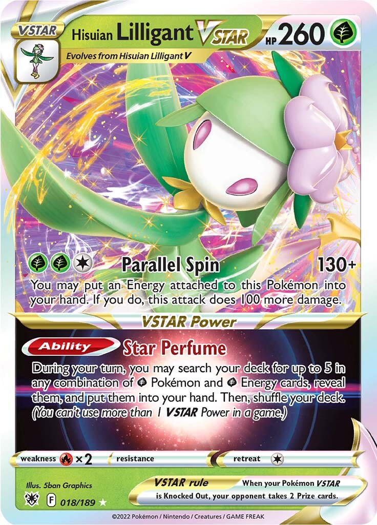 Lilligant de Hisui VSTAR (018/189) [Espada y Escudo: Resplandor Astral]