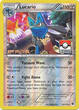 Lucario (63/124) (Promo Ligue 3ème place) [XY: Impulsion TURBO]