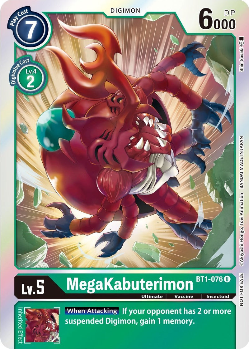 MegaKabuterimon [BT1-076] (Official Tournament Pack Vol. 6) [Promociones del Booster de lanzamiento especial]