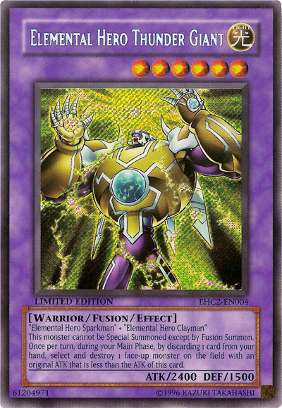 Géant de Tonnerre, HÉROS Élémentaire [EHC2-FR004] Secret Rare