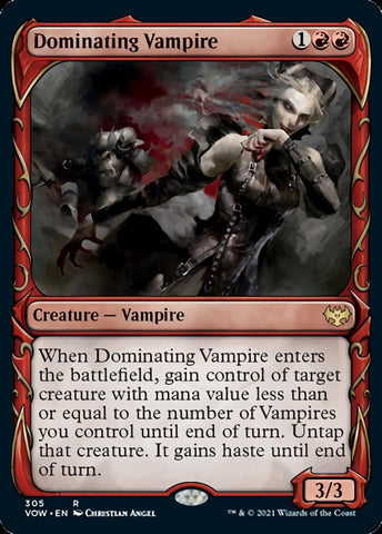 Vampiro Dominante (Marco Colmillo de Exposición) [Innistrad: Voto Carmesí]