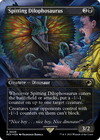 Dilophosaure cracheur (Emblème) (Sans bordure) [Jetons Collection Jurassic World]
