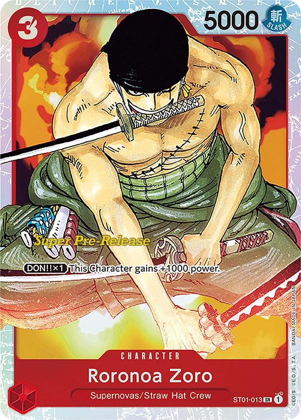 Roronoa Zoro [Mazo de Inicio Súper Pre-lanzamiento: Sombrero de Paja]