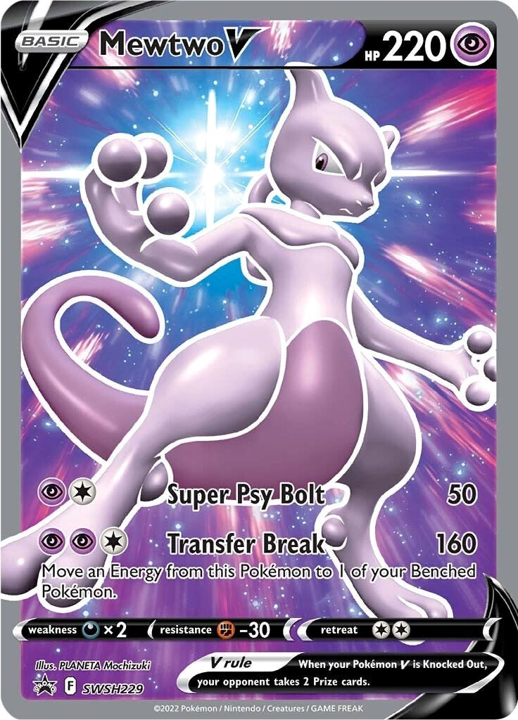 Mewtwo V (SWSH229) [Espada y Escudo: Promociones Black Star]