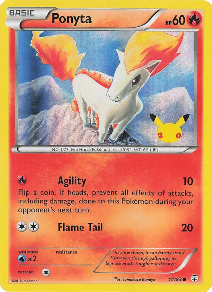 Ponyta (14/83) (Sello 20.º Aniversario) [XY: Generaciones]