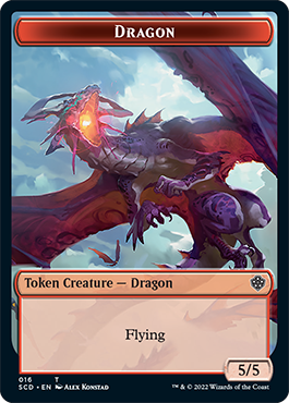Dragon // Jeton Dragon recto-verso [Starter Commander Decks]