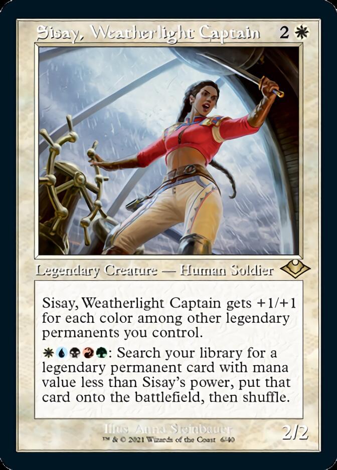 Sisay, Capitaine du Bateau volant (Retro Foil Etched) [Modern Horizons]