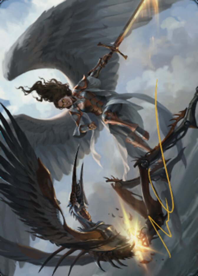 Carte d'illustration Détruire le mal (Signature estampée or) [Série d'illustrations Dominaria Uni]