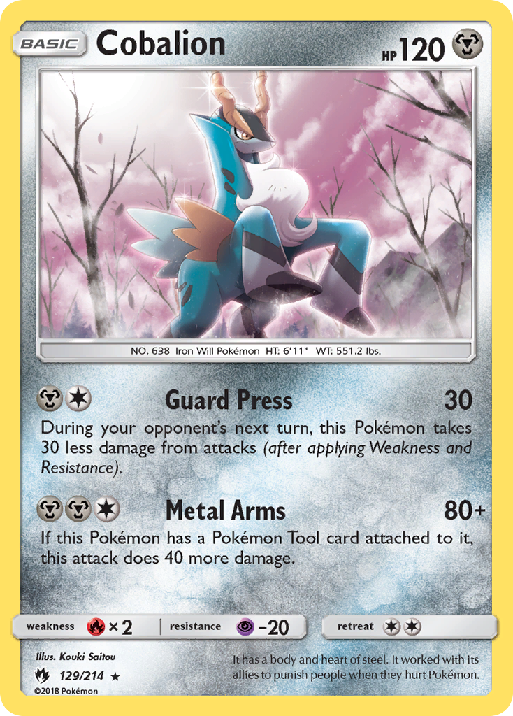 Cobalion (129/214) [Soleil et Lune : Tonnerre Perdu]