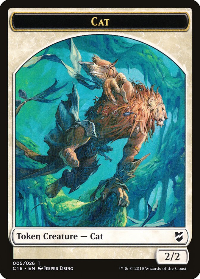 Ángel // Gato Ficha de dos caras [Commander 2018 Tokens]