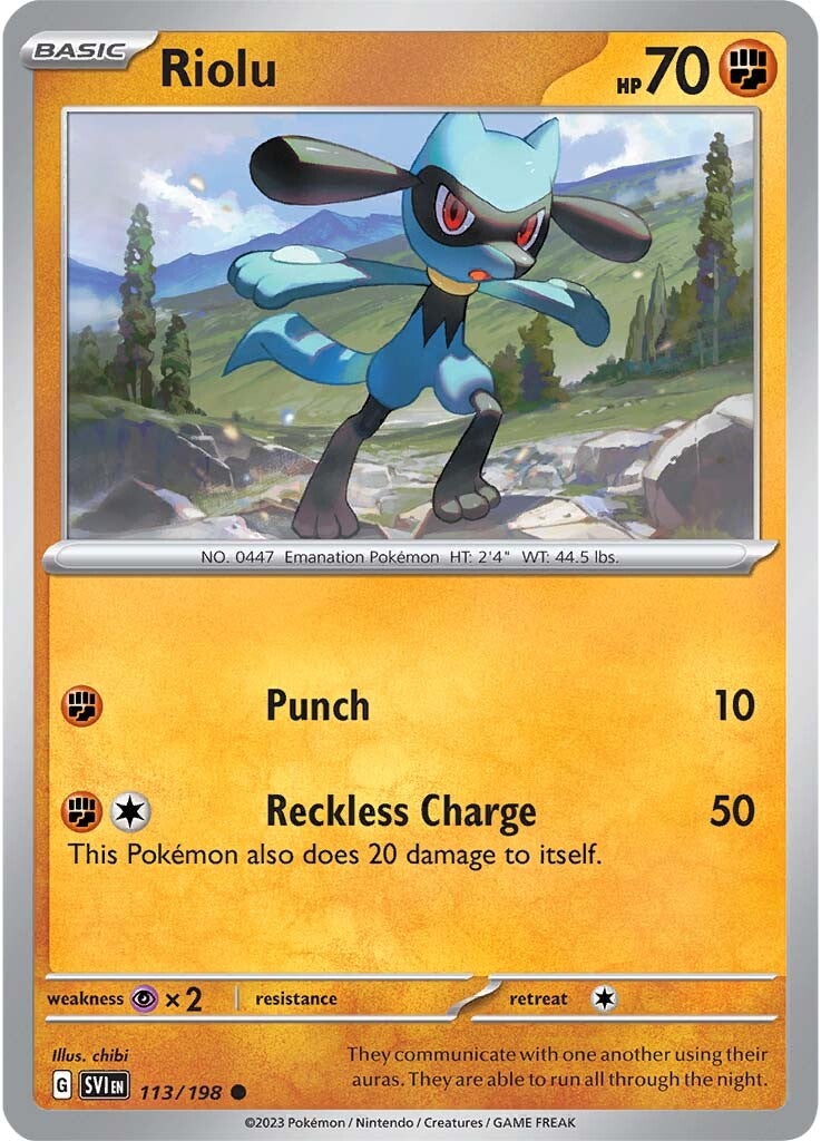 Riolu (113/198) [Escarlata y Púrpura: Set Base]