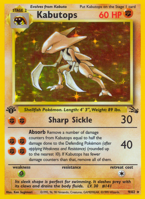 Kabutops (9/62) [Fossil 1re édition]