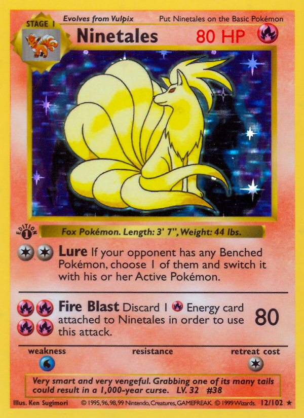 Ninetales (12/102) (Sin sombra) [Colección Base 1.ª Edición]