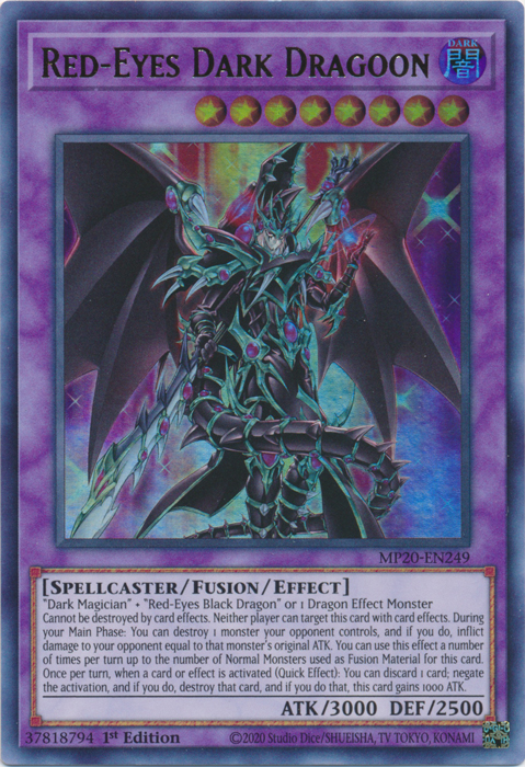 Dragon Noir Métal aux Yeux Rouges [MP20-FR249] Ultra Rare