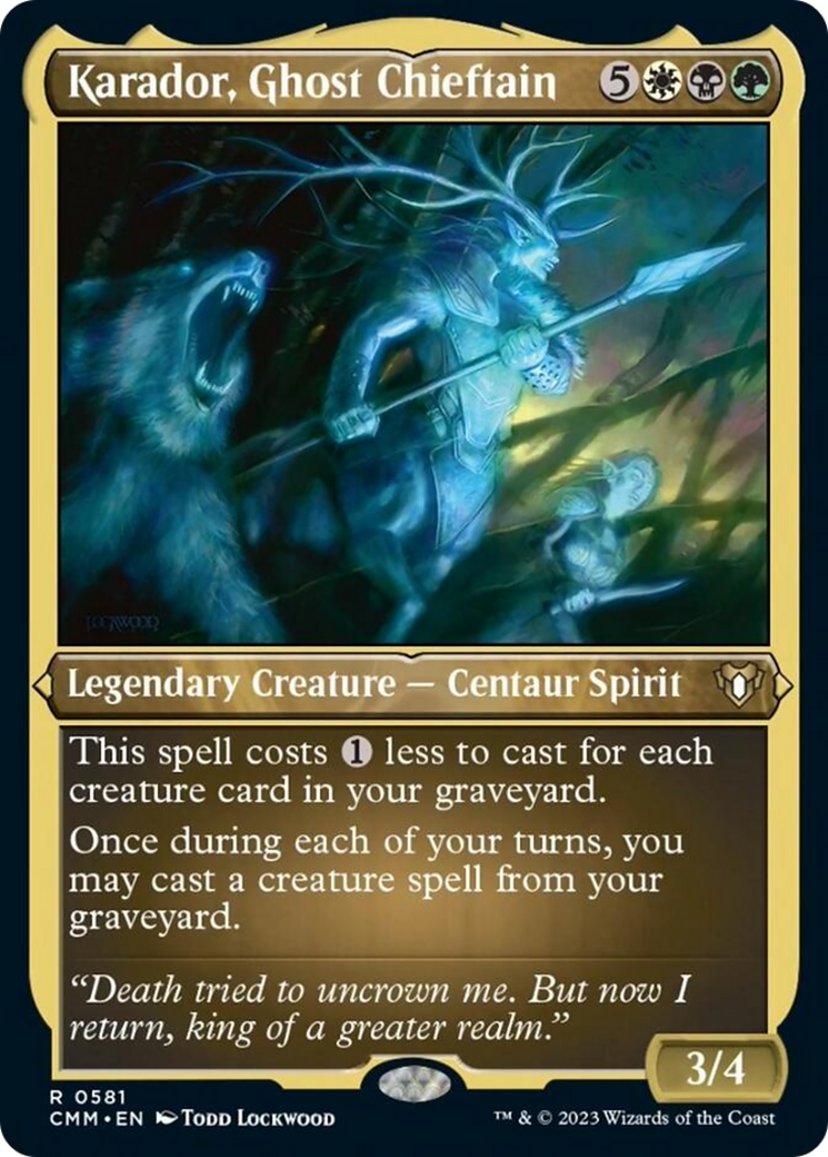 Karador, chef de guerre fantôme (gravure à l'acide) [Commander Masters]