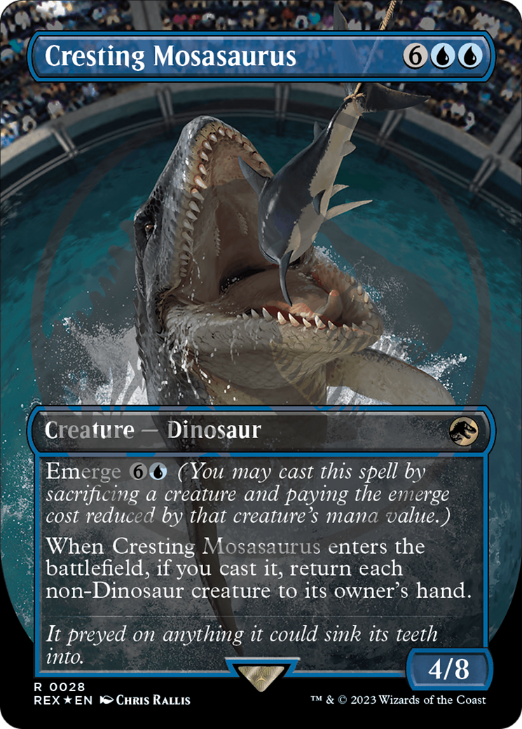 Mosasaurus à crête (Emblème) (Sans bordure) [Jetons Collection Jurassic World]