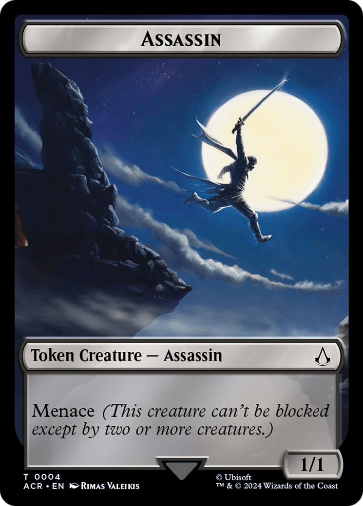 Assassin // Trésor Jeton Double-Face [Assassin's Creed Tokens]