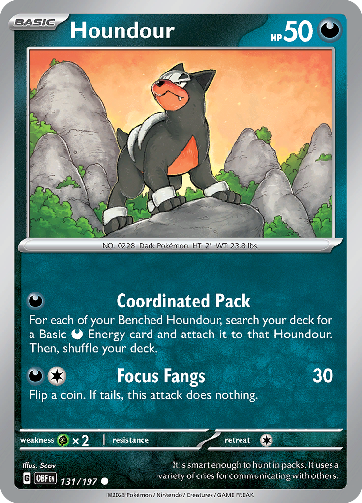 Houndour (131/197) [Escarlata y Púrpura: Llamas Obsidiana]