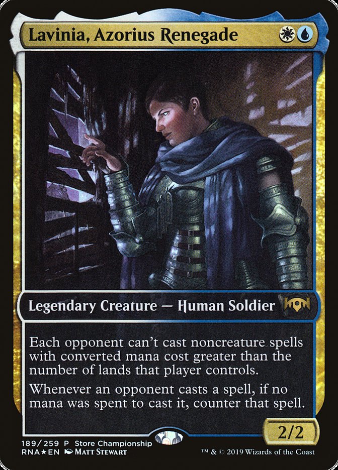 Lavinia, Renegade d'Azorius (Championnat en magasin) (Pleine illustration) [Promos Ravnica Allegiance]